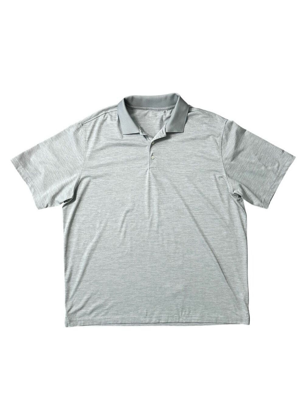 Walter Hagen Essentials Space Dye Solid Golf Pro Men's Shirt Gray Size XXL